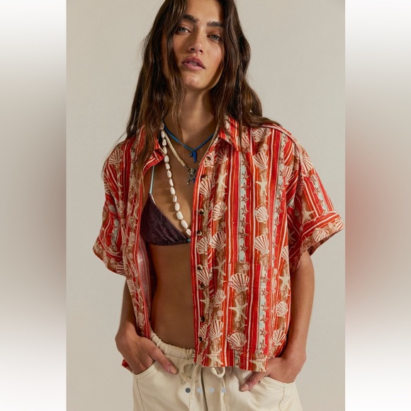 Free People Tops - Free People Just Dreaming Printed Top